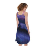 Spiral Milky Way Print Women's Sleeveless Dress