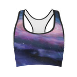 Spiral Milky Way Print Women's Sports Bra