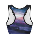 Spiral Milky Way Print Women's Sports Bra