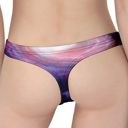 Spiral Milky Way Print Women's Thong