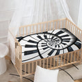 Spiral Piano Keyboard Print Baby Crib Sheet