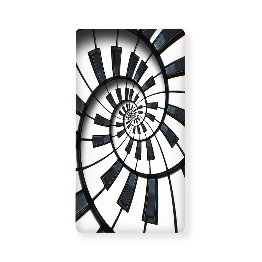 Spiral Piano Keyboard Print Baby Crib Sheet