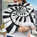 Spiral Piano Keyboard Print Baby Seat Cover