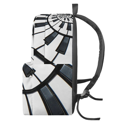 Spiral Piano Keyboard Print Backpack