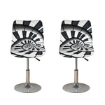 Spiral Piano Keyboard Print Bar Stool Covers