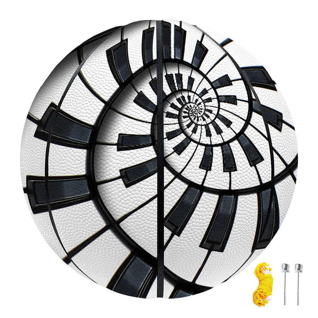 Spiral Piano Keyboard Print Basketball