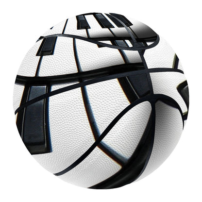 Spiral Piano Keyboard Print Basketball
