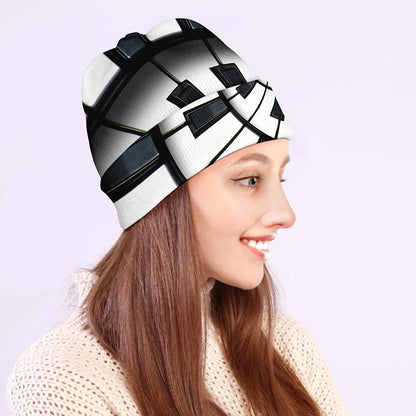 Spiral Piano Keyboard Print Beanie