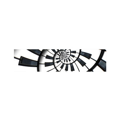 Spiral Piano Keyboard Print Bed Runner