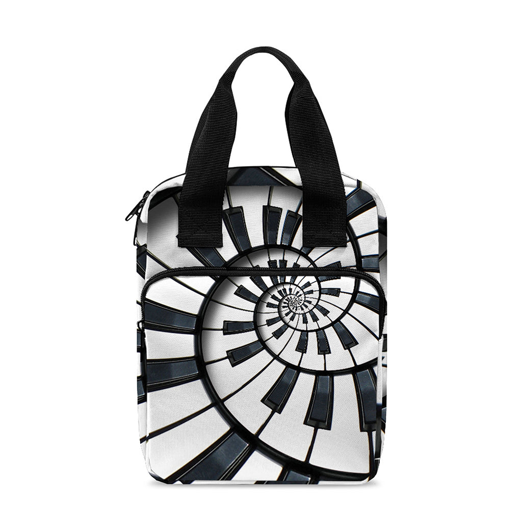 Spiral Piano Keyboard Print Bible Tote Bag