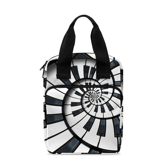 Spiral Piano Keyboard Print Bible Tote Bag