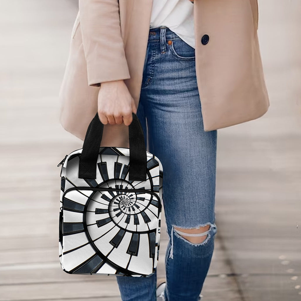 Spiral Piano Keyboard Print Bible Tote Bag