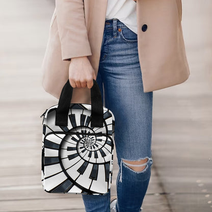Spiral Piano Keyboard Print Bible Tote Bag