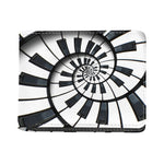 Spiral Piano Keyboard Print Bifold Wallet