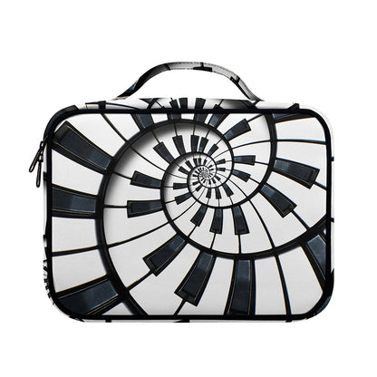 Spiral Piano Keyboard Print Briefcase Bible Bag