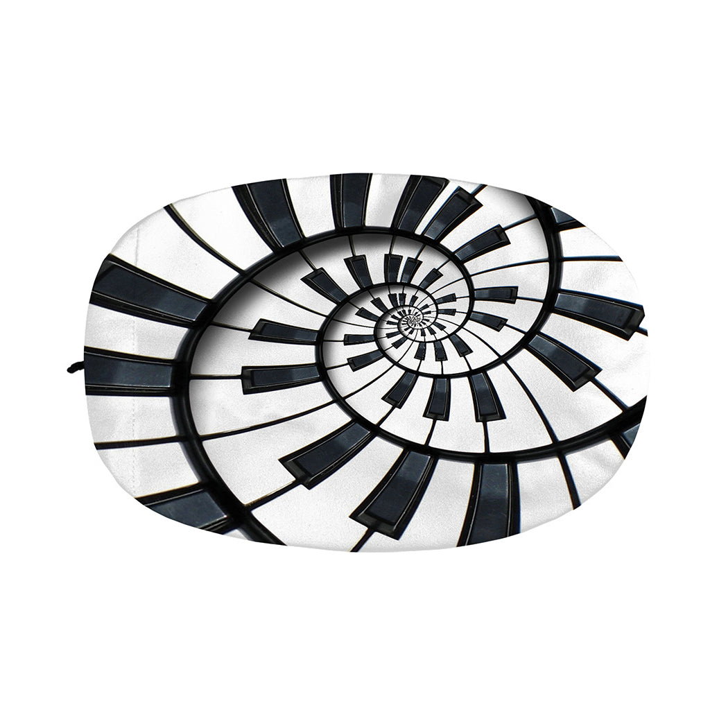Spiral Piano Keyboard Print Car Side Mirror Covers