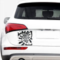 Spiral Piano Keyboard Print Car Sticker