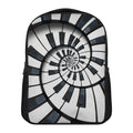 Spiral Piano Keyboard Print Casual Backpack