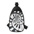 Spiral Piano Keyboard Print Sling Bag