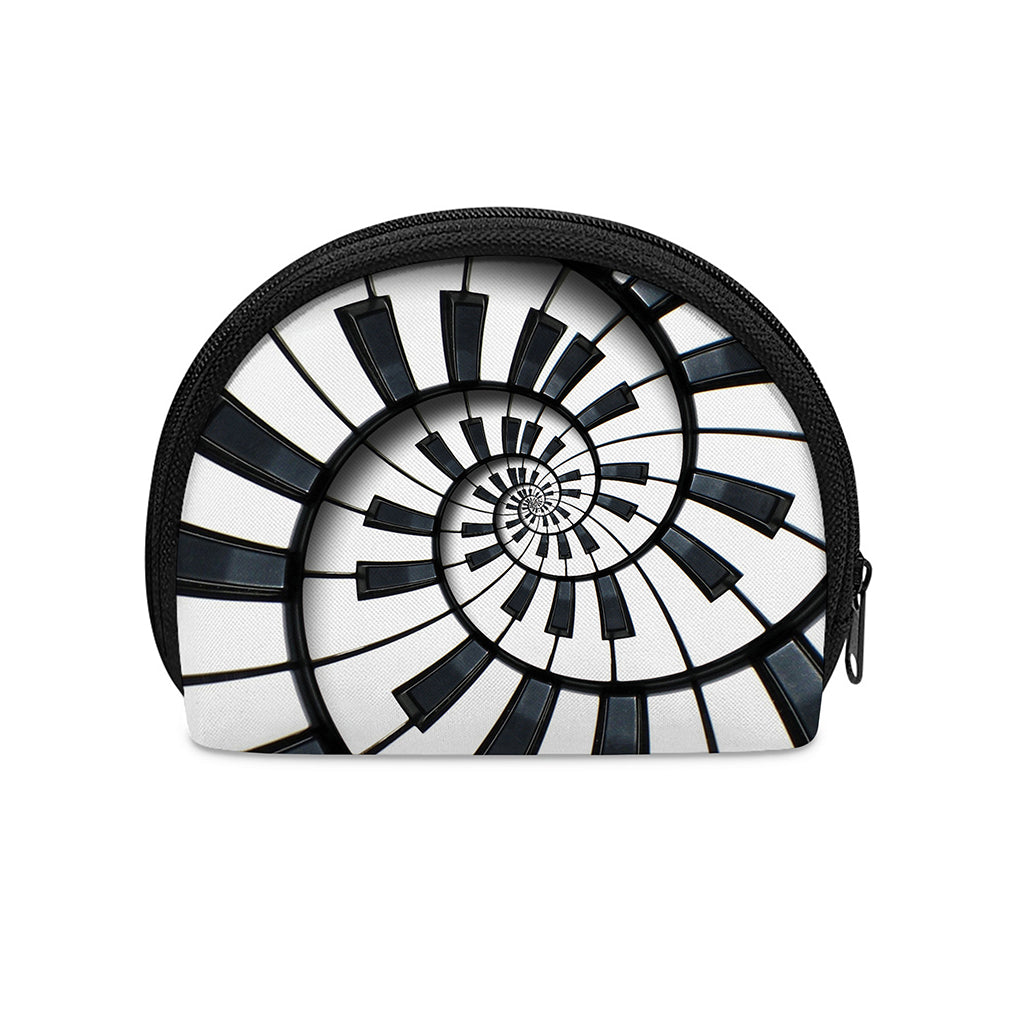 Spiral Piano Keyboard Print Coin Purse