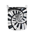 Spiral Piano Keyboard Print Collapsible Laundry Basket
