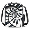 Spiral Piano Keyboard Print Crossbody Lunch Bag