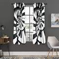 Spiral Piano Keyboard Print Grommet Curtain Panels