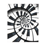 Spiral Piano Keyboard Print Curtain