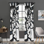 Spiral Piano Keyboard Print Curtain