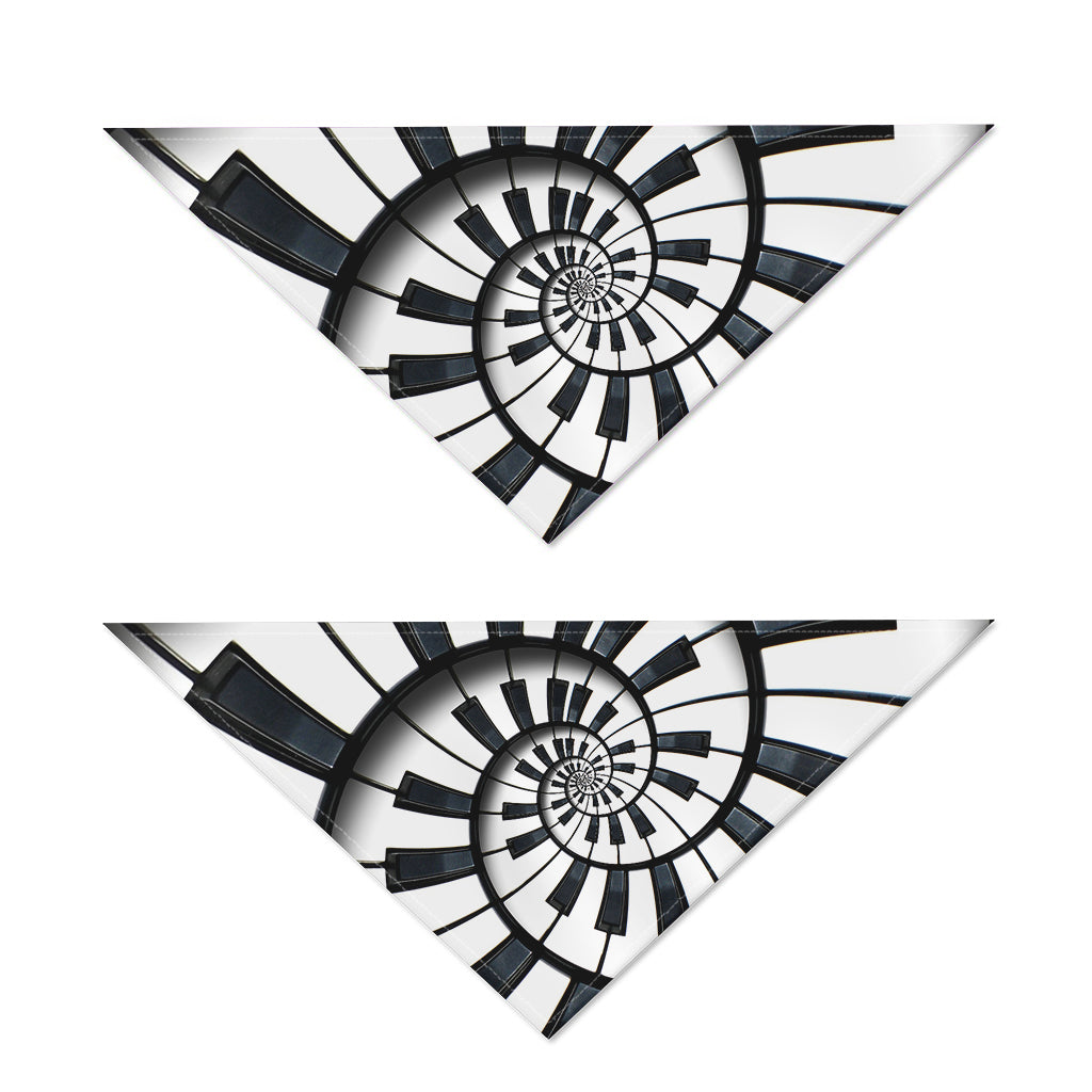 Spiral Piano Keyboard Print Dog Bandana