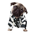Spiral Piano Keyboard Print Dog Zip Up Hoodie
