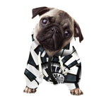 Spiral Piano Keyboard Print Dog Zip Up Hoodie