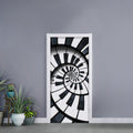 Spiral Piano Keyboard Print Door Sticker