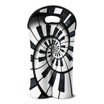Spiral Piano Keyboard Print Double Neoprene Wine Tote