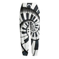 Spiral Piano Keyboard Print Fleece Lined Knit Pants
