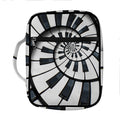 Spiral Piano Keyboard Print Front Pocket Bible Bag