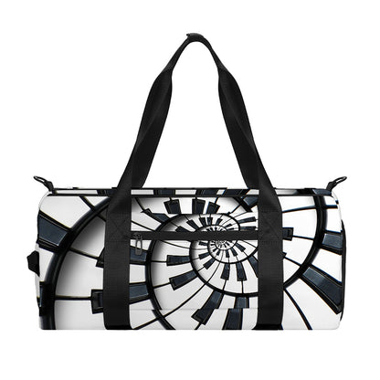 Spiral Piano Keyboard Print Gym Bag