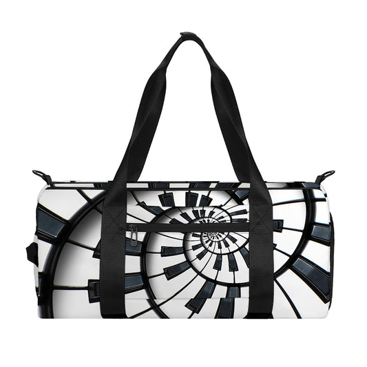 Spiral Piano Keyboard Print Gym Bag
