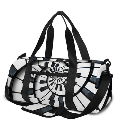 Spiral Piano Keyboard Print Gym Bag