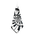 Spiral Piano Keyboard Print Hand Towel
