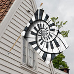 Spiral Piano Keyboard Print House Flag