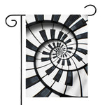 Spiral Piano Keyboard Print House Flag