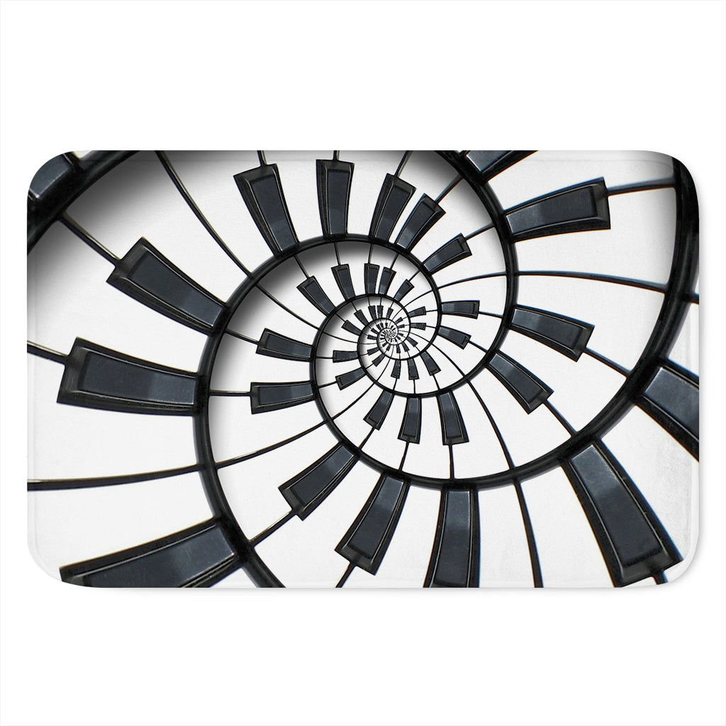 Spiral Piano Keyboard Print Indoor Door Mat