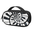 Spiral Piano Keyboard Print Portable Cooler Travel Case