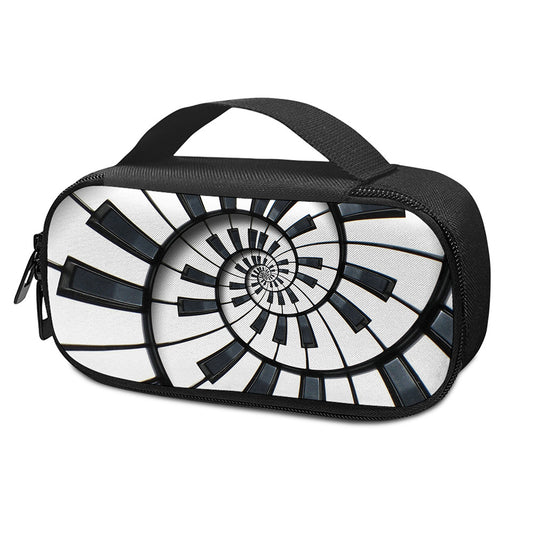 Spiral Piano Keyboard Print Insulin Cooler Travel Case
