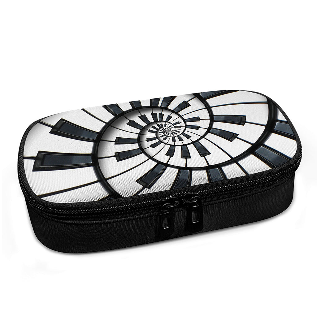 Spiral Piano Keyboard Print Insulin Cooler Travel Case