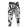 Spiral Piano Keyboard Print Jogger Pants
