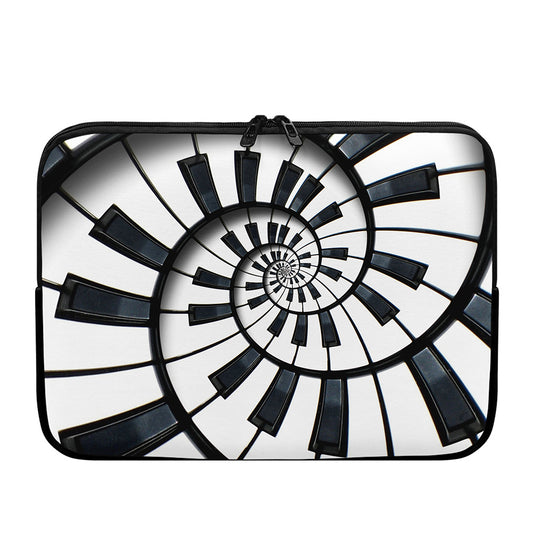 Spiral Piano Keyboard Print Laptop Sleeve