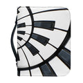 Spiral Piano Keyboard Print Leather Bible Cover