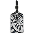Spiral Piano Keyboard Print Luggage Tag